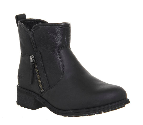 ugg lavelle zip boots black leather