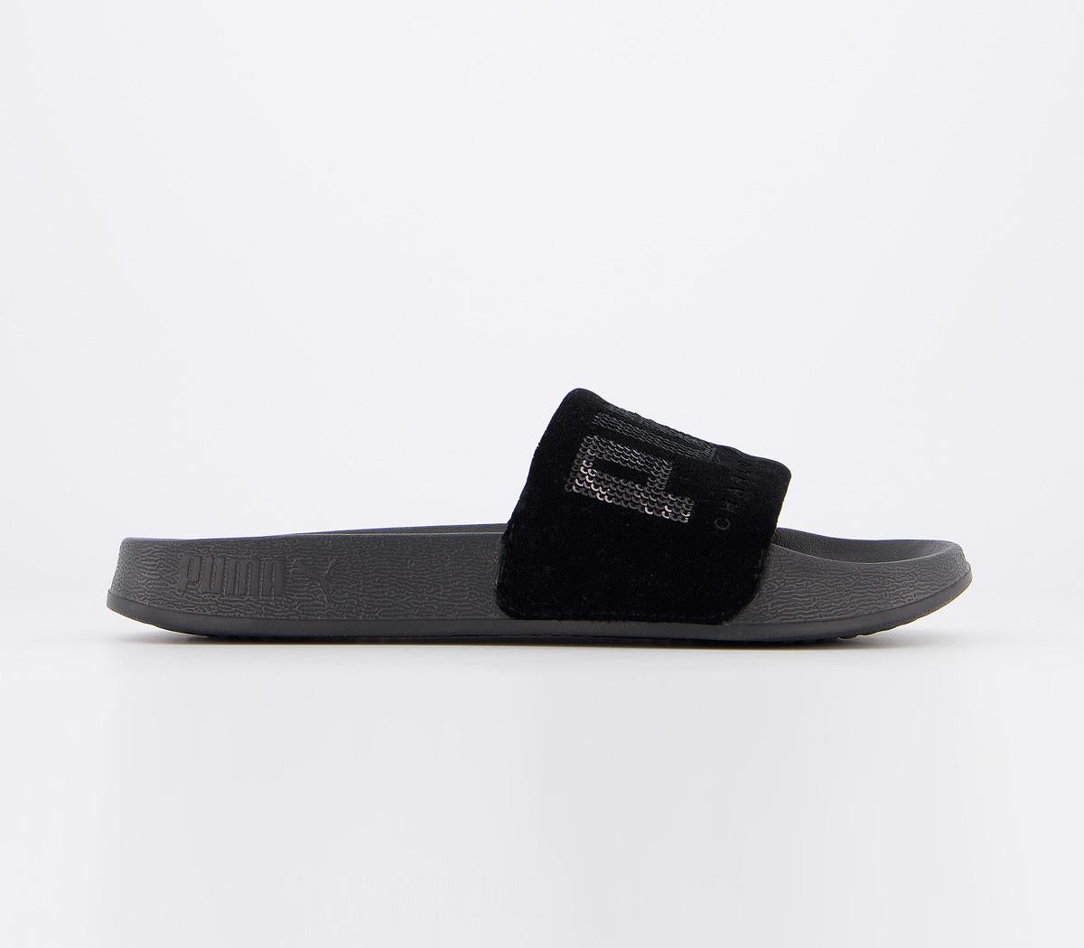 black puma sliders womens