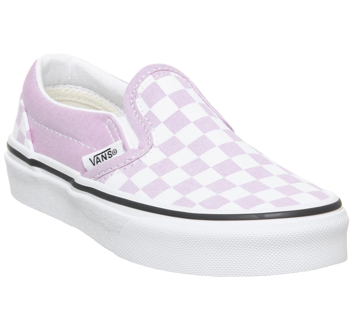 pink and white checkered vans kids