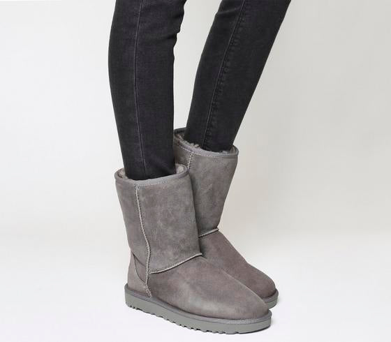 women's grey short ugg boots