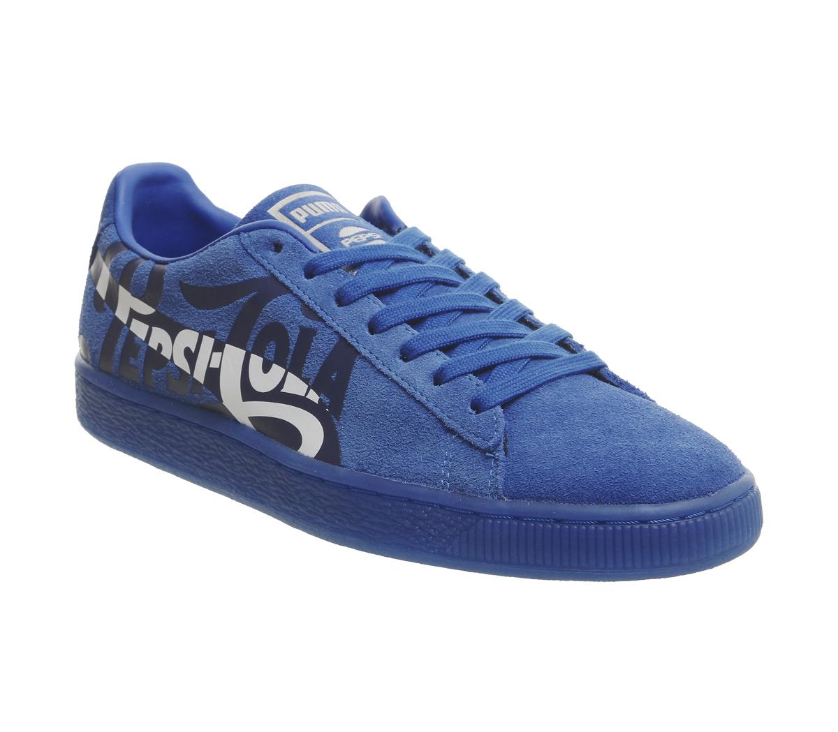 puma suede pepsi blue