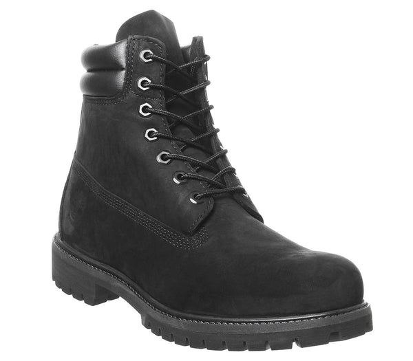 timberland 6 in buck boots black nubuck