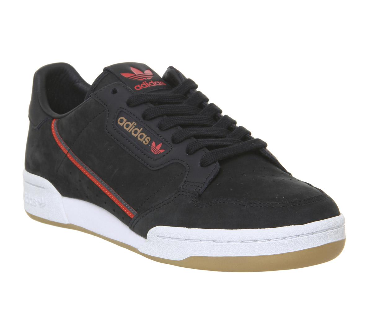 adidas originals continental 80's tfl central bakerloo trainers in black