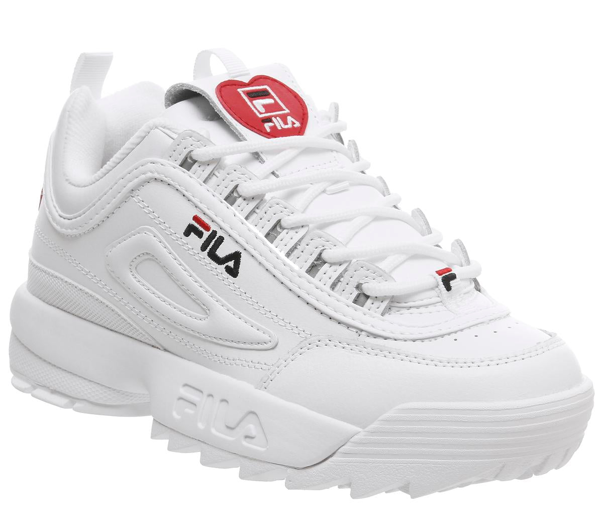 fila disruptor ii white leather