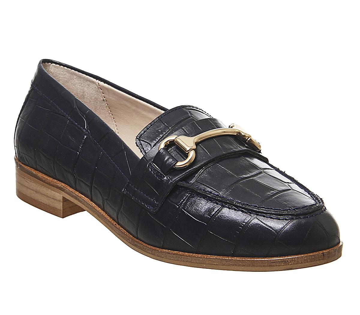 navy loafers womens office