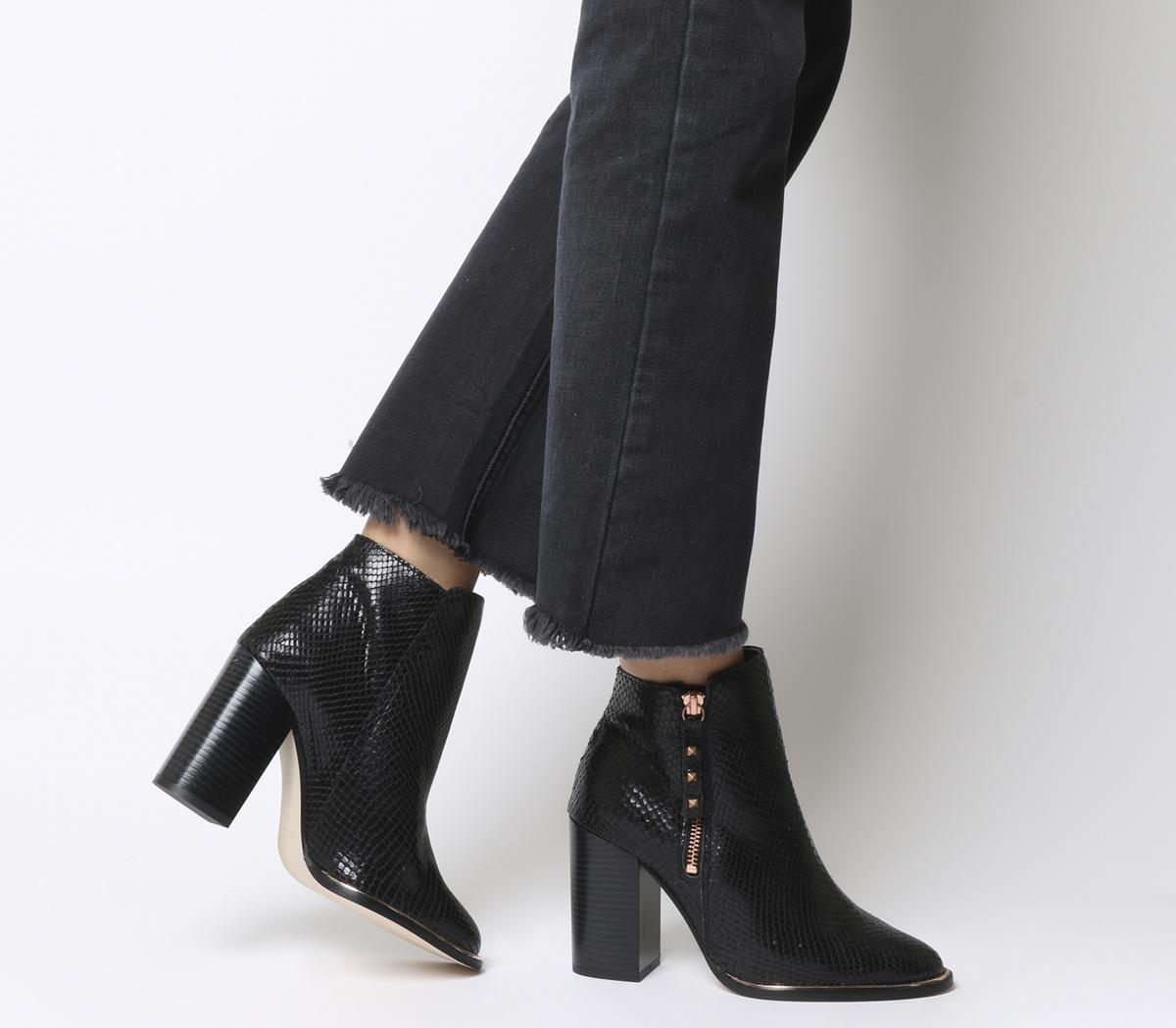 office black heeled boots