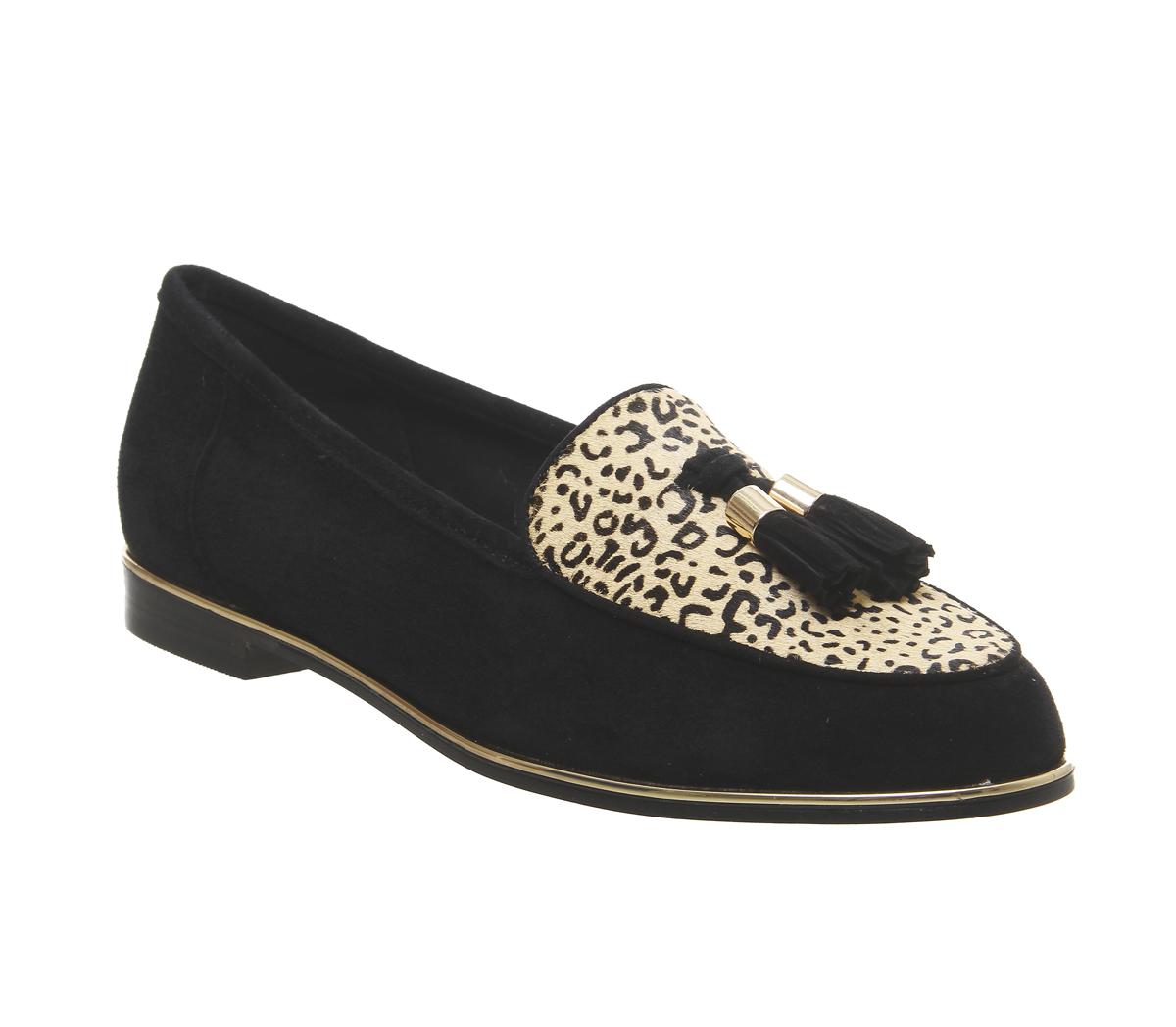 cheetah loafers
