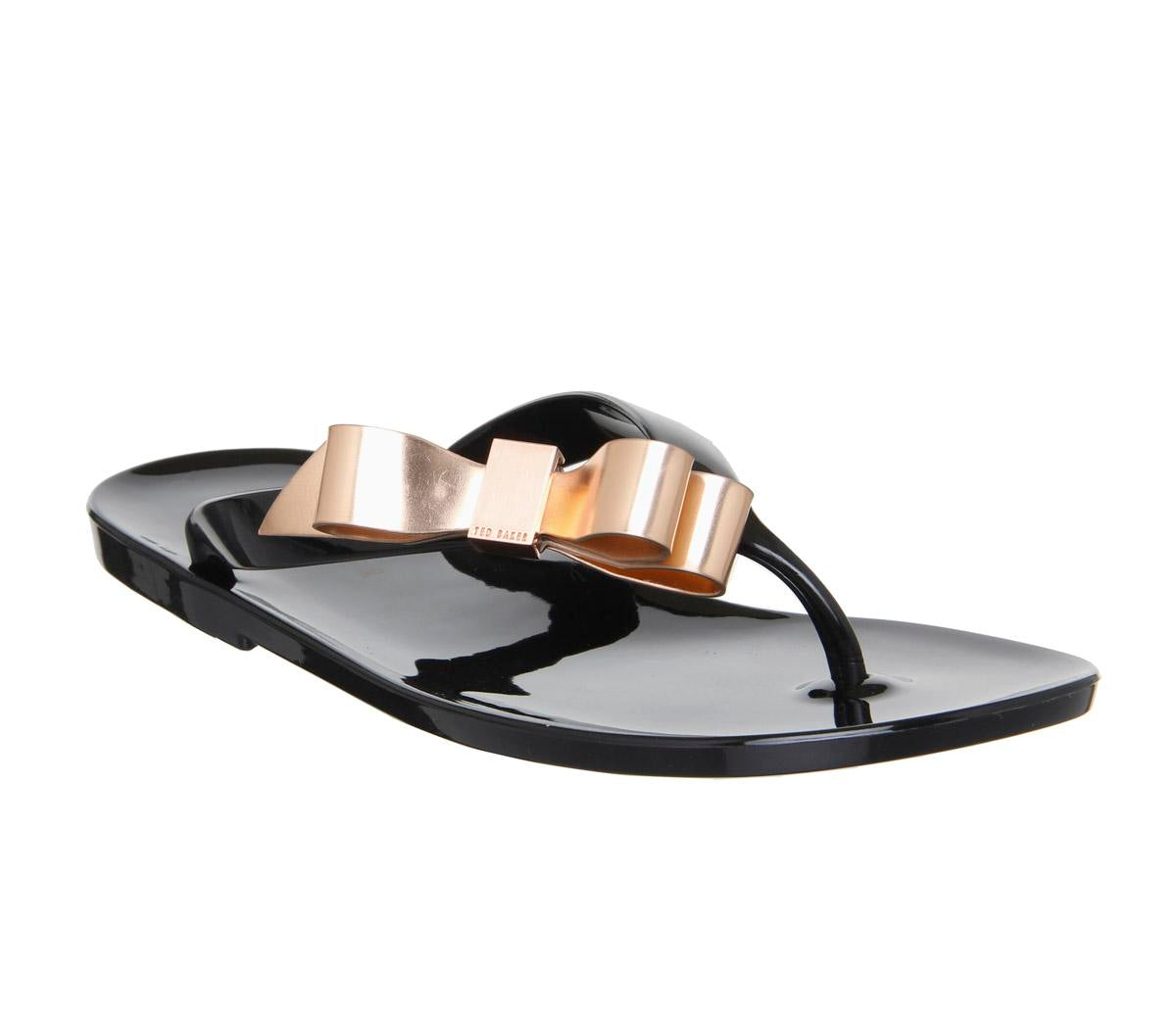 ted baker glamaar flip flops silver