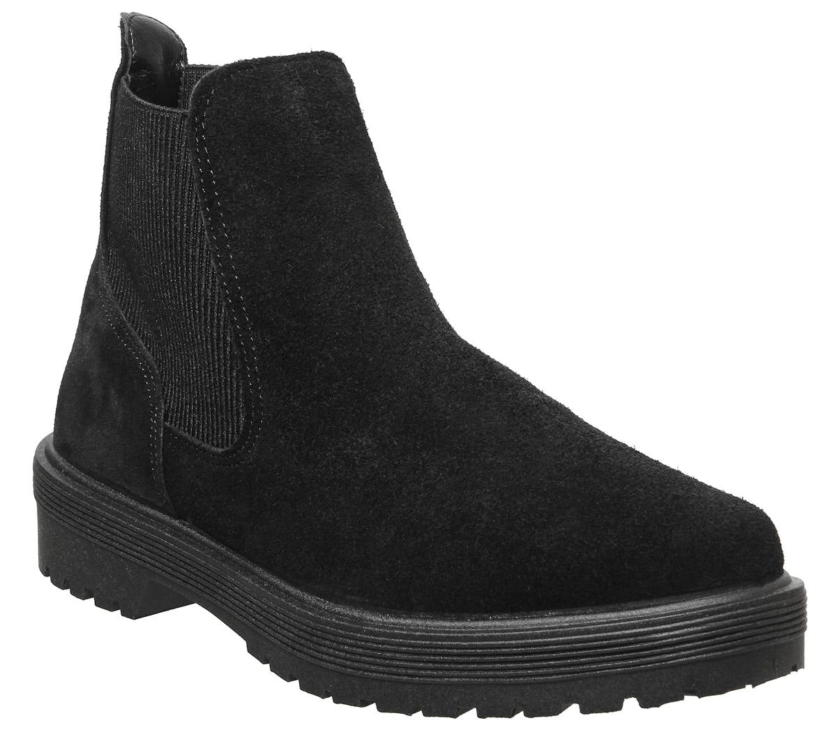 office black suede chelsea boots