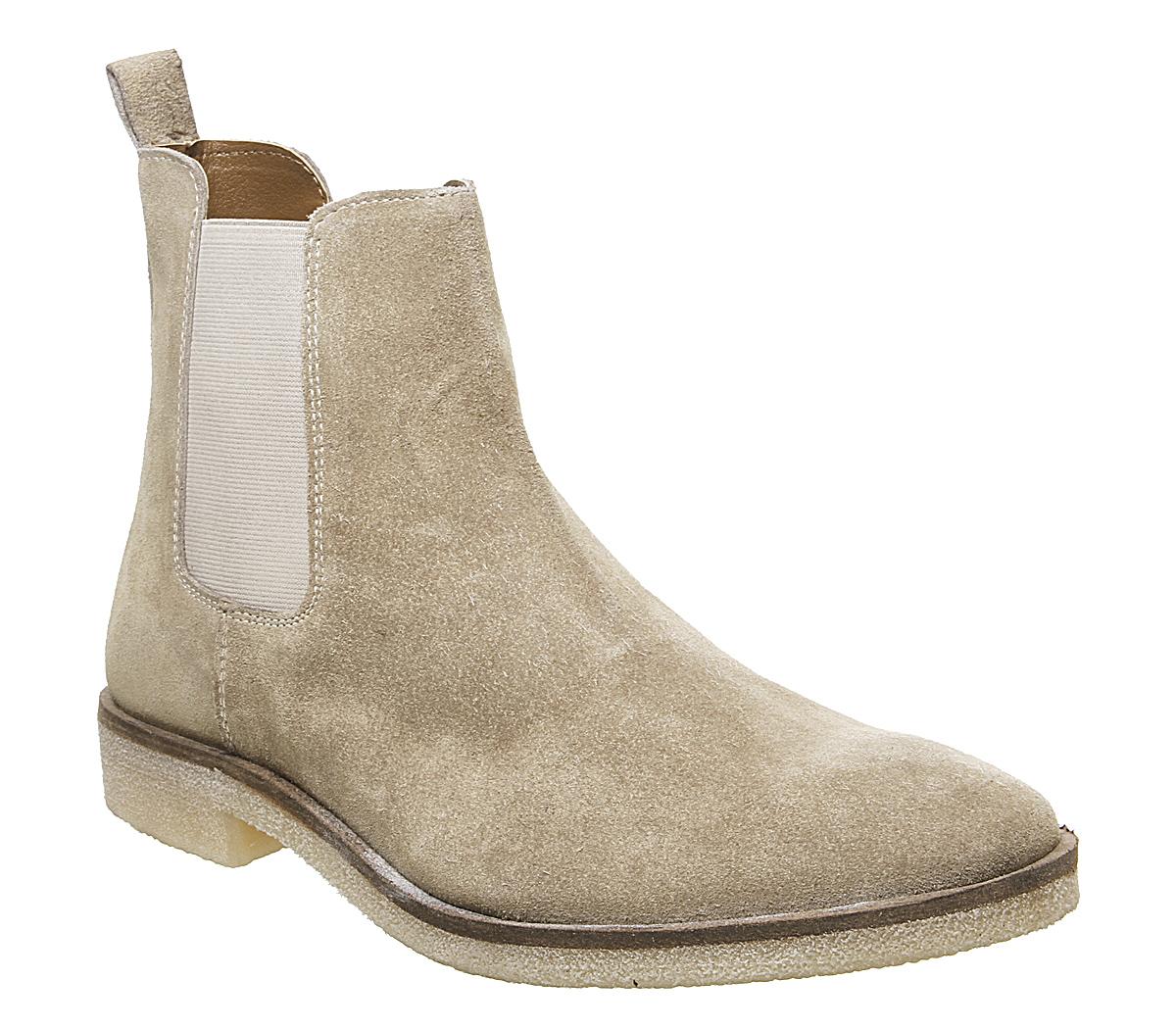 chelsea boots beige suede