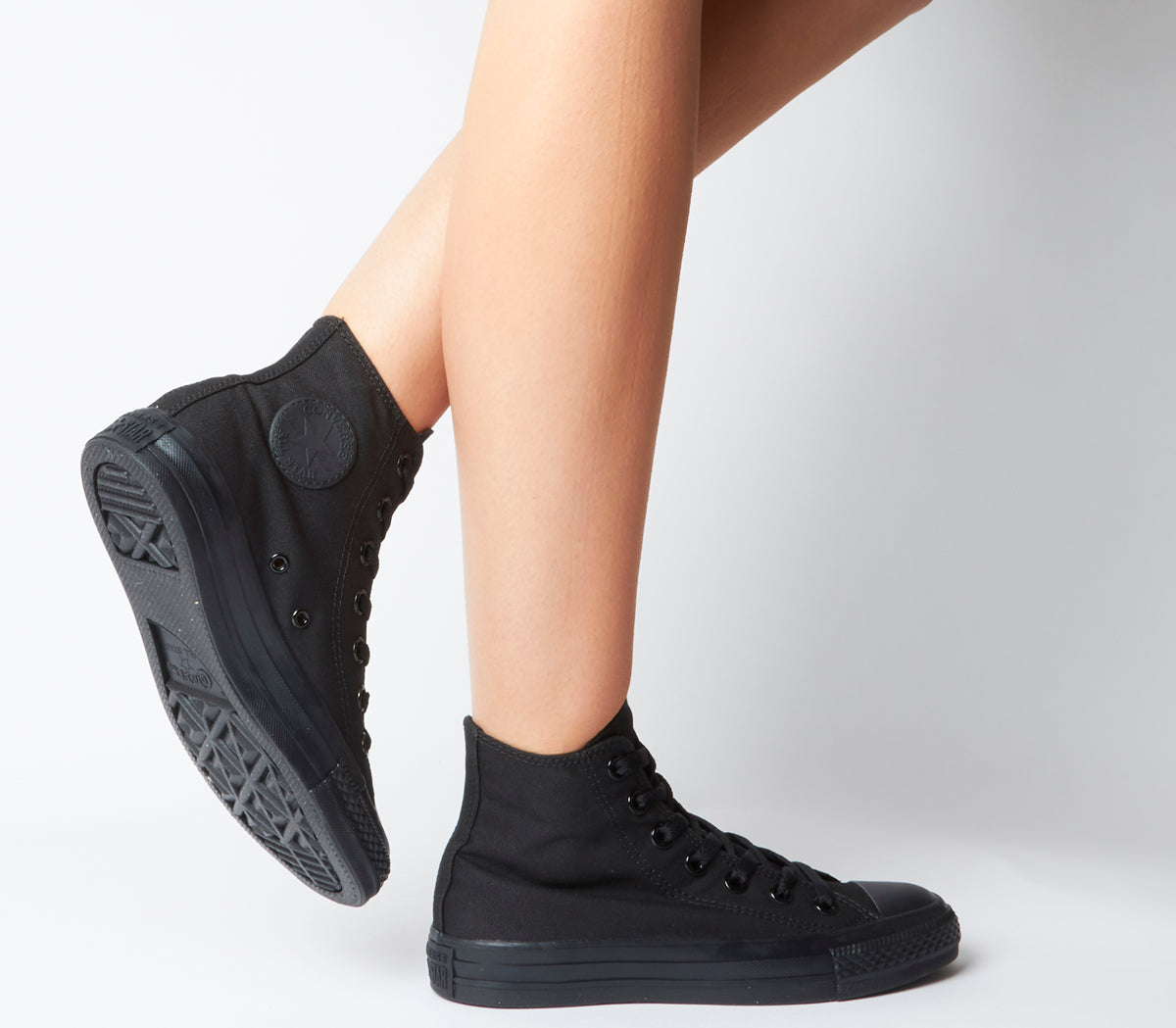 converse all star hi black monochrome