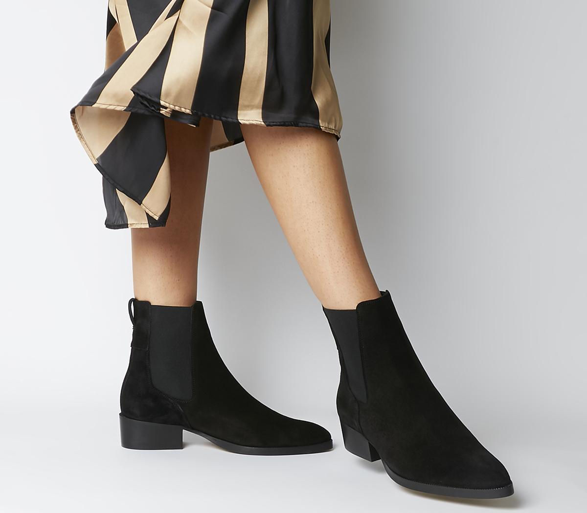 black flat chelsea boots womens