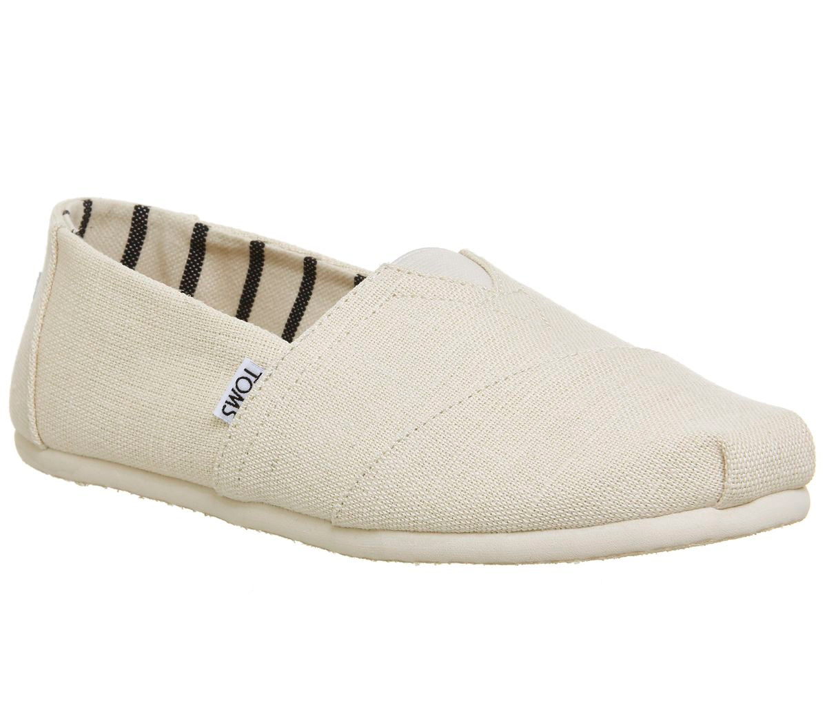 white toms slip ons