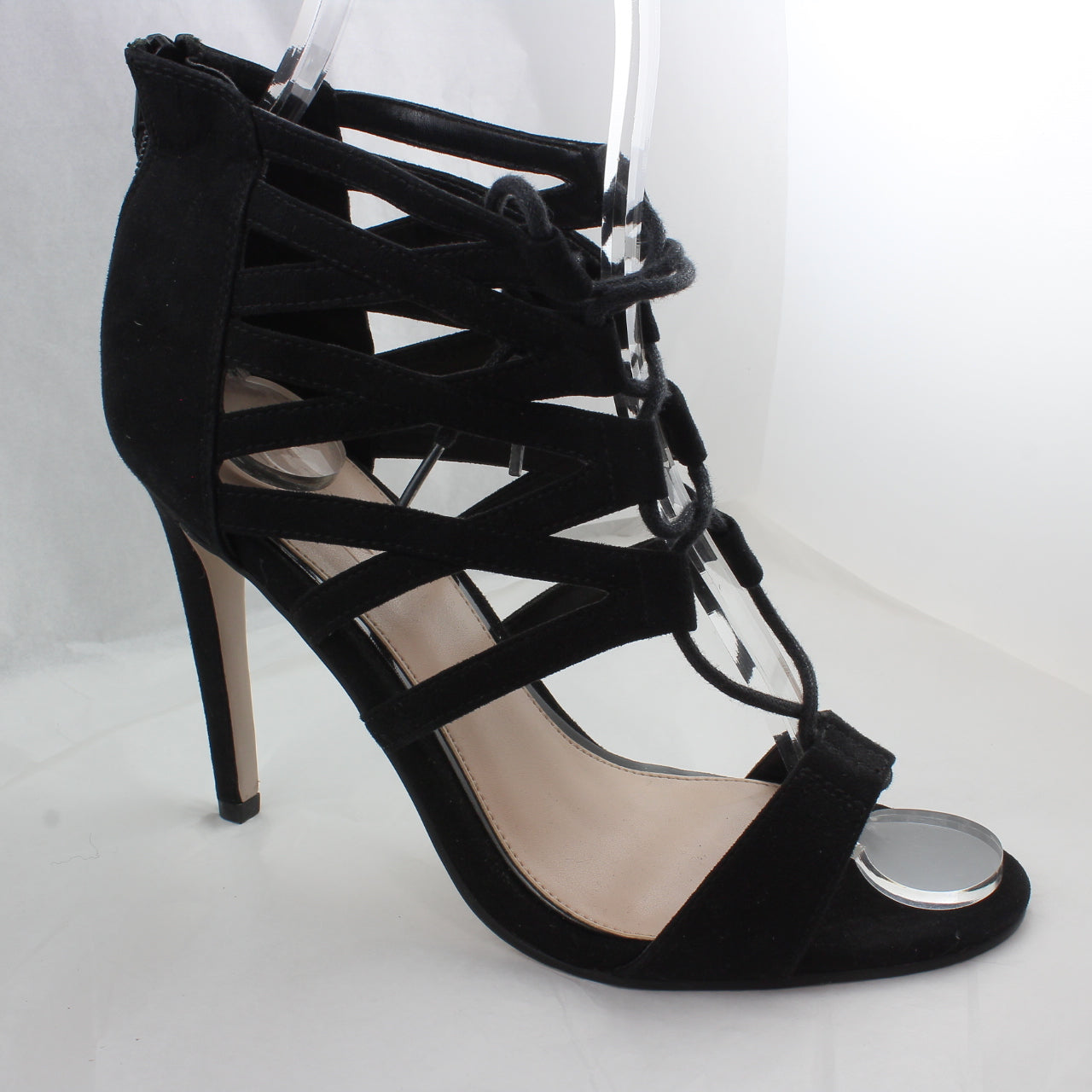 office black strappy heels