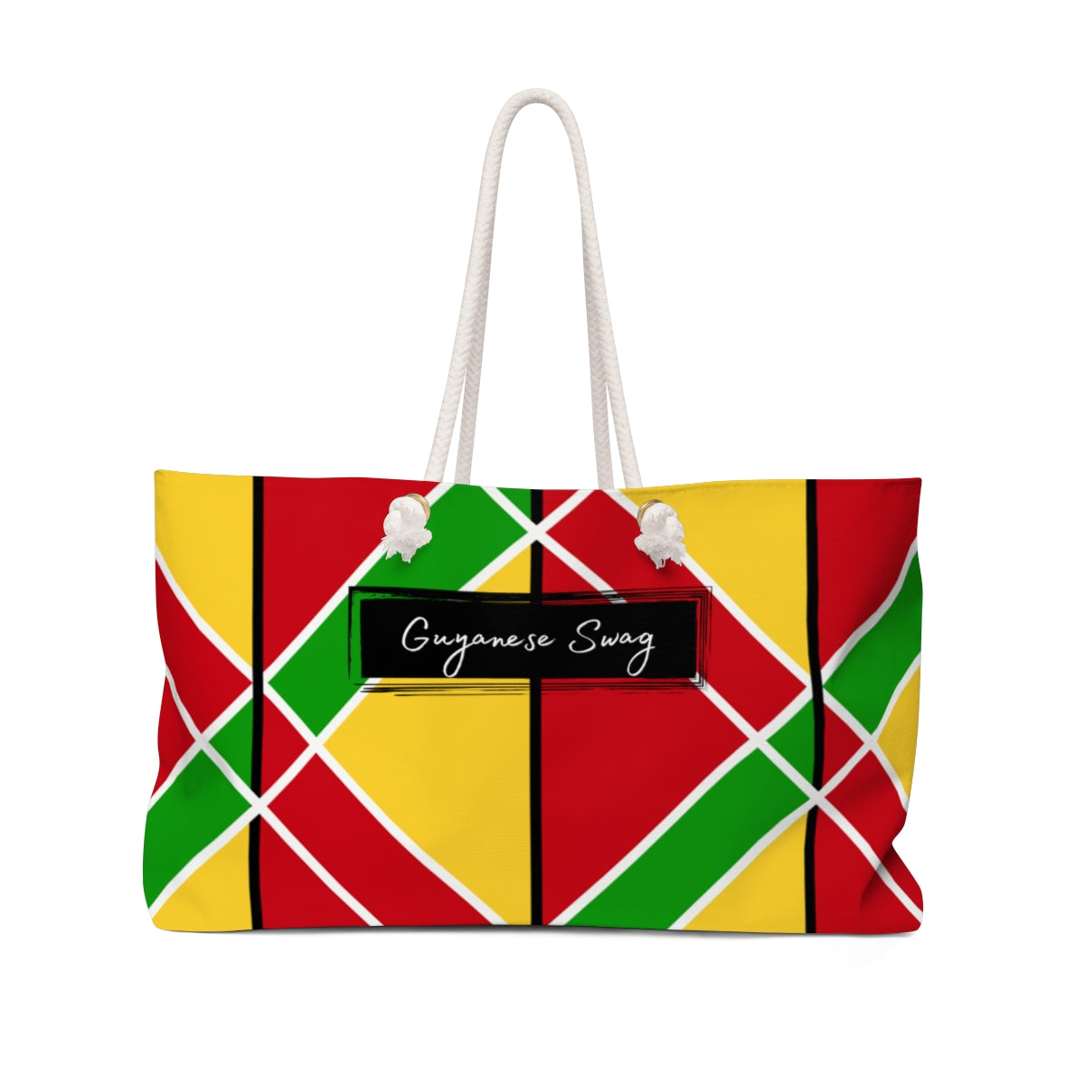 Guyanese Swag Ice Gold Green Weekender Bag