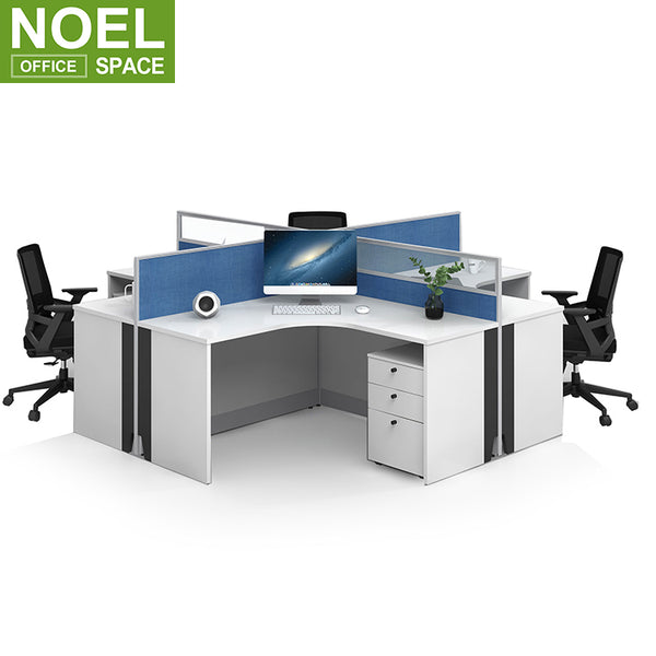 China supplier office furniture wood staff table office desk modern 4 staff workstation