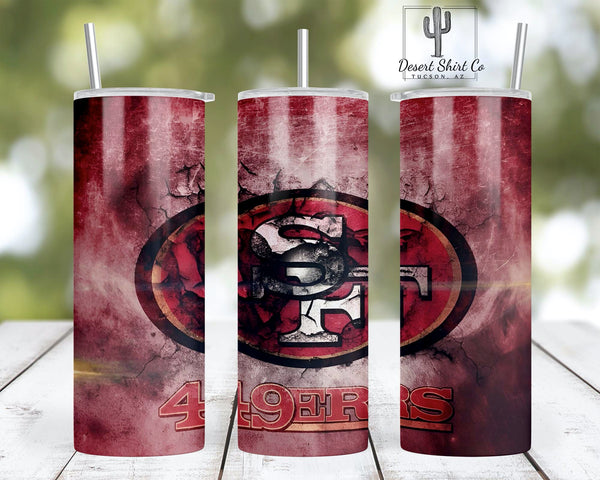 20 oz. Sublimated Skinny Tumbler - 49ers design 3