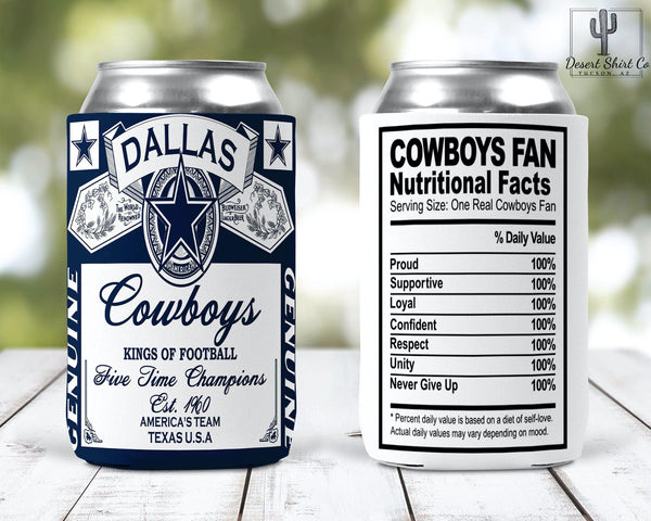 Dallas Cowboys Can Coolers, Cowboys Can Holder, Bottle Cooler