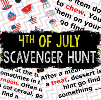 4th of July Kids Scavenger Hunt