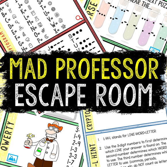 Escape Room For Kids Diy Printable Game Mad Professor