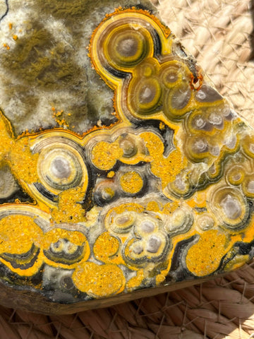 Polished Botryoidal Bumblebee Jasper Freeform. Image credit: Priestess Crystals