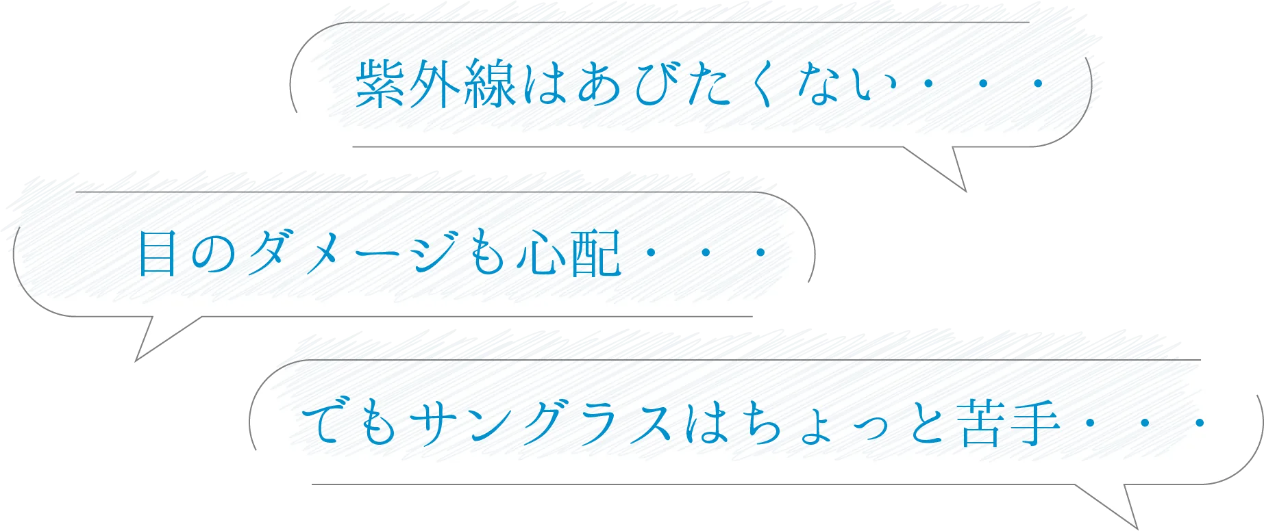 紫外線はあびたくない、目のダメージも心配、でもサングラスはちょっと苦手