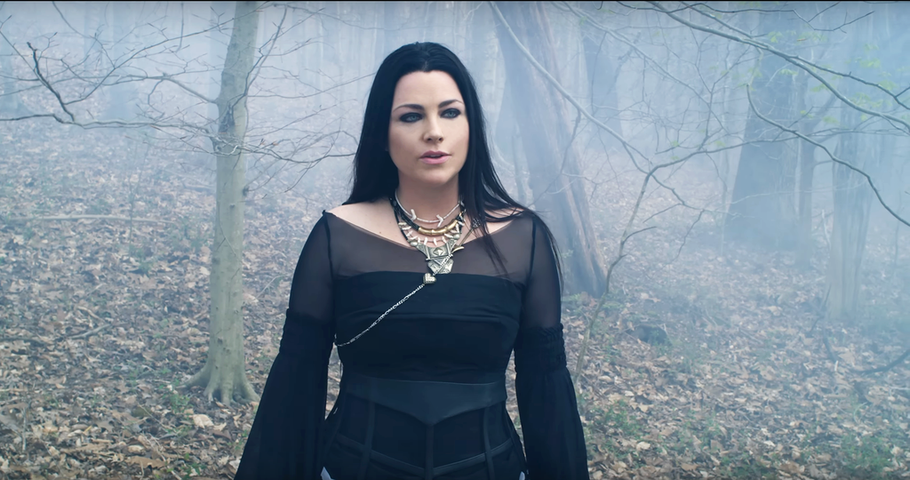Amy Lee wearing RITUAL Carbon Harness Skirt in Love Goes On and On Music Video 01