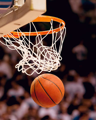 basketball getting net during march madness first round