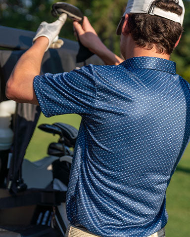 man los cabos blue star polo golf equipment in golf cart
