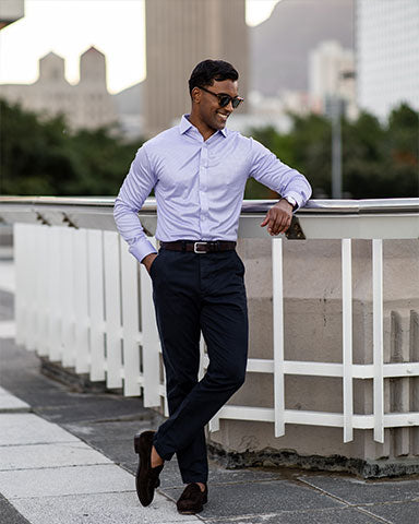 man wearing dress shirt for sports draft