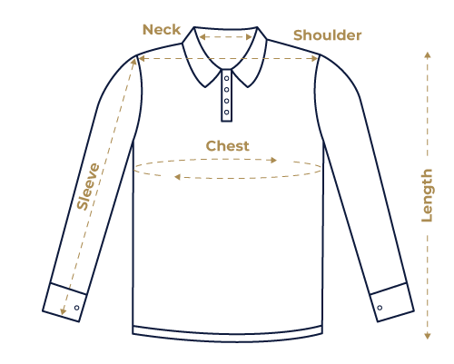 The Collars & Co. Dress Collar Polo Size Chart