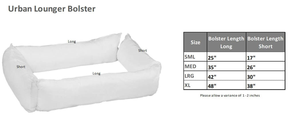 Bowsers The Urban Lounger Inner Bolsters (Set Of 4) Size Guide