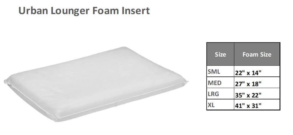 Bowsers The Urban Lounger Inner Cushion Size Guide