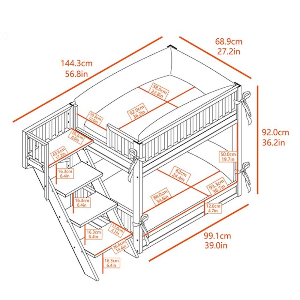 New Age Pet Aspen Pet Bunk Bed Dimensions