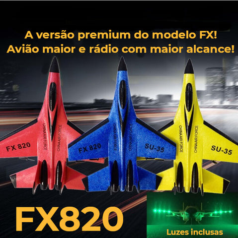 Avião de Controle Remoto - Caça FX SU 35 + 1 Bateria