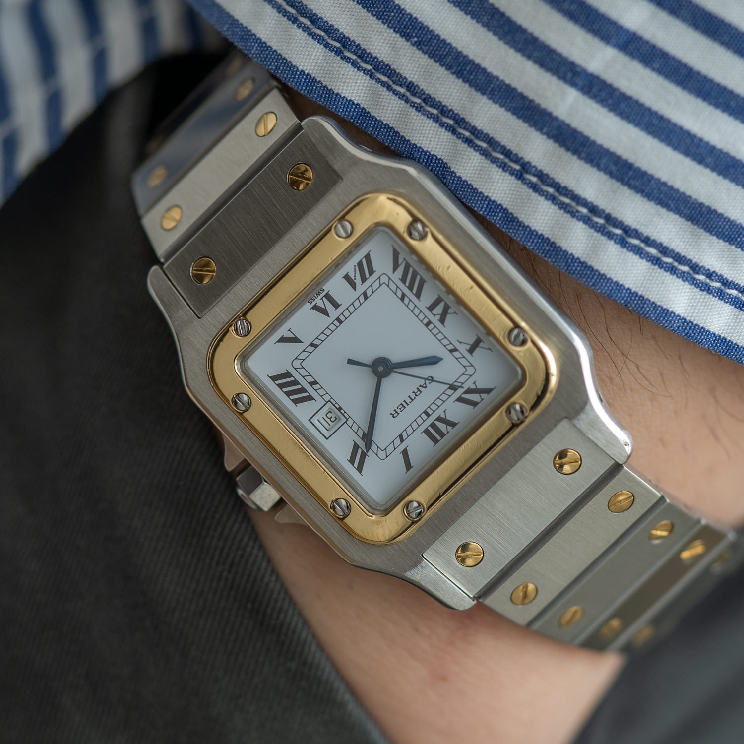 カルティエ サントスガルベ LM 自動巻き Cartier Santos Galbee (Carre)LM Automatic