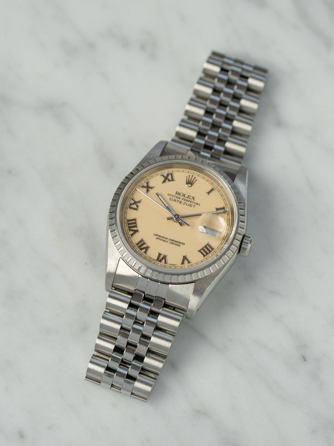 ロレックス デイトジャスト 16220 クリーム ローマン ダイアル ROLEX Datejust 16220 Creamy Roman Dial