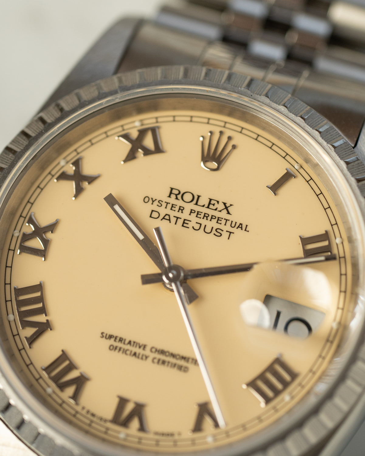 ロレックス デイトジャスト 16220 クリーム ローマン ダイアル ROLEX Datejust 16220 Creamy Roman Dial