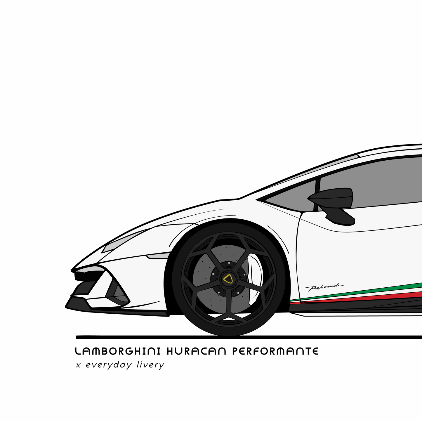 Lamborghini Huracan Performante Inspired Everyday Print – everydaylivery