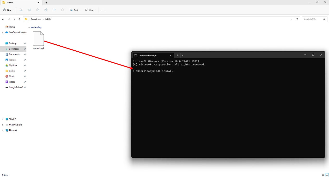 apk to adb window install
