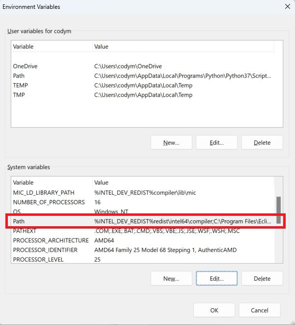 windows path variable edit