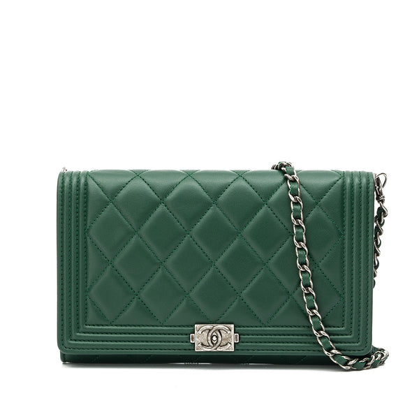 Chanel WOC Emerald Crocodile Bag