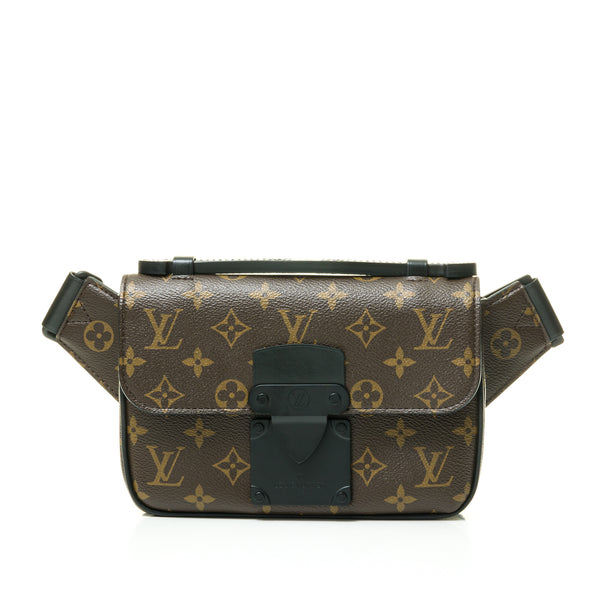 Vertical Soft Trunk Crossbody bag in Monogram Coated Canvas, Lacquered  Metal Hardware