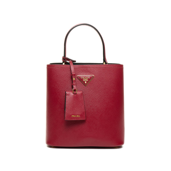 Prada Red Saffiano Lux Leather Large Gardener's Tote Prada