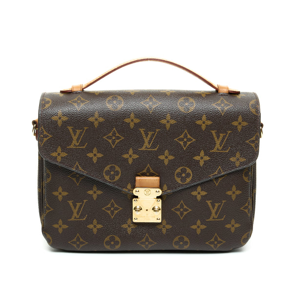 Louis Vuitton Ebene Monogram Coated Canvas Félicie Pochette Gold