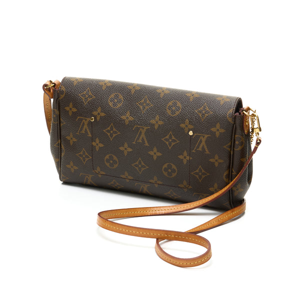 Musette Tango Vertical Crossbody bag in Monogram coated canvas, Gold  Hardware