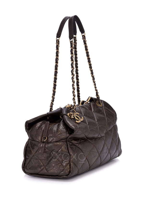 Chanel Medium Just Mademoiselle Bowling Bag - Black Shoulder Bags