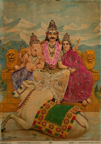 Shiva, Parvati et Ganesha
