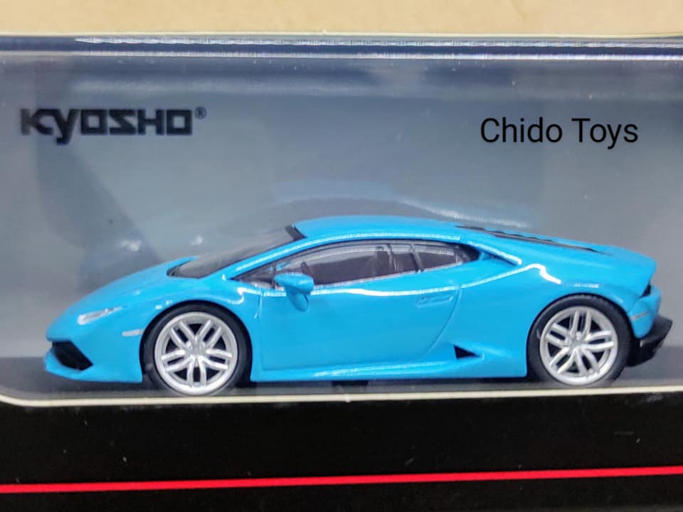 Auto a escala, marca Kyosho, Lamborghini Huracán Coupé, color azul14+ –  Chido Toys