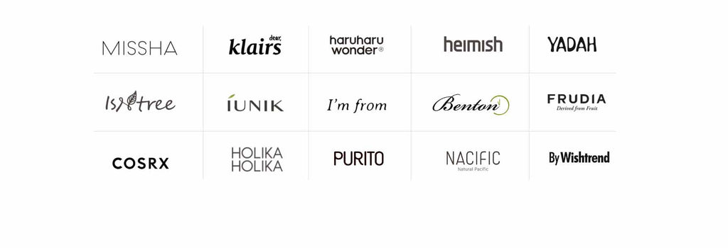 Koreanische Kosmetik Marken Logos